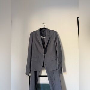 Theory virgin wool Gray Women's Tailored Blazer and Trousers